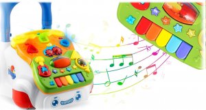 Ricokids Chodzik edukacyjny z muzyką 2w1 RK-744 Ricokids biały 8