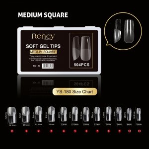 Reney Cosmetics Tipsy formy akrylowe przezroczyste do paznokci Reney RX-180 504 szt 2