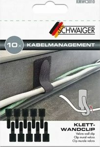Schwaiger Klejenie na rzep 90x12x2mm czarny 10 sztuk 3