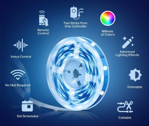 Taśma LED TP-Link Tapo L900-10 inteligentny WiFi LED pásek (barevný,2,4GHz, 2x5m) 2