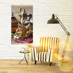 Grzejnik Trio Grzejnik na podczerwień - giętki panel grzewczy 430W TRIO wzór 5 kawa, wymiary 100x57cm z regulatorem 4