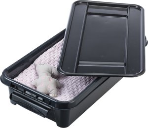 Plast Team Pojemnik z pokrywą pod łóżko PlastTeam ProBox Recycle QR 31L czarny 3