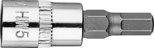 Neo Końcówka sześciokątna H5 na nasadce 1/4", krótka, 37 mm 2