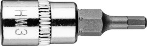 Neo Końcówka sześciokątna H3 na nasadce 1/4", krótka, 37 mm 2