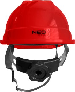 Neo Hełm przemysłowy z paskiem podbródkowym, czerwony 2