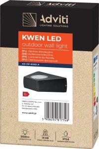 Kinkiet Orno KWEN LED 6W, oprawa elewacyjna, 260lm, IP54, 4000K 3