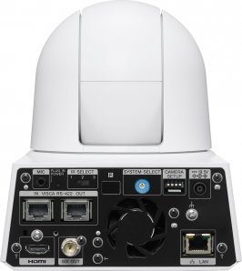 Kamera cyfrowa Sony SRG-A12 - kamera konferencyjna - PTZ - Turret - Kolor (Dzień i Noc) - 8,5 MP - 3840 x 2160 - Automatyczna przysłona - napędzany silnikiem - 1700 TVL - Audio - SDI, HDMI - LAN - H.264, H.265 - PoE Plus Class 4 3