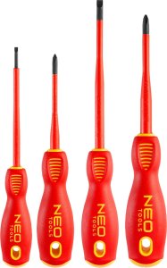 Neo Wkrętaki 1000V, zestaw 4 szt., slim 12