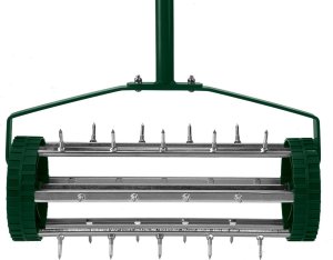 Verto Aerator ręczny, wertykulator walcowy do trawy 27 kolcy, średnica 15cm 2