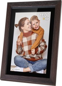 Ramka cyfrowa Kruger&Matz cyfrowa Kruger&Matz na zdjęcia FRAMEO Wi-Fi 10,1" drewniana ramka 3