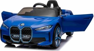 BMW Autko i4 na akumulator dla dzieci Niebieski + Wolny Start + EVA + Audio LED + Pilot 4