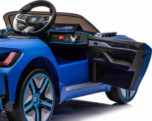BMW Autko i4 na akumulator dla dzieci Niebieski + Wolny Start + EVA + Audio LED + Pilot 5