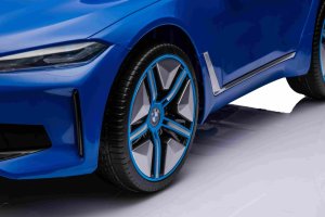 BMW Autko i4 na akumulator dla dzieci Niebieski + Wolny Start + EVA + Audio LED + Pilot 6
