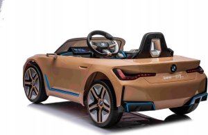 BMW Autko i4 na akumulator dla dzieci Złoty + Wolny Start + EVA + Audio LED + Pilot 11