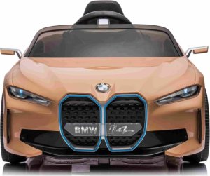 BMW Autko i4 na akumulator dla dzieci Złoty + Wolny Start + EVA + Audio LED + Pilot 16