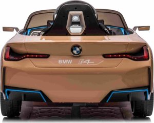 BMW Autko i4 na akumulator dla dzieci Złoty + Wolny Start + EVA + Audio LED + Pilot 18