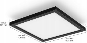 Lampa sufitowa Signify Philips Hue White Amb. Aurelle Panelleuchte 30x30 Schw inkl DS 9