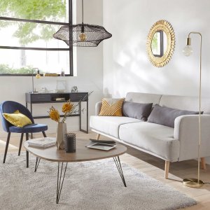 Lampa podłogowa Atmosphera Nowoczesna lampa stojąca z metalu, lampa dekoracyjna, lampa do salonu, lampa do sypialni, lampa podłogowa, czarna lampa stojąca 3