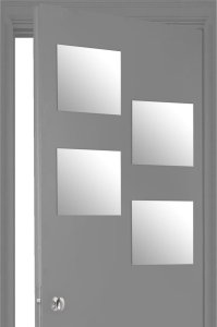 Atmosphera Komplet 4 luster ozdobnych, lustra dekoracyjne, lustra na ścianę, lustro bez ramy, lustra wiszące, lustra samoprzylepne, 4 szt 30 x 30 cm 2