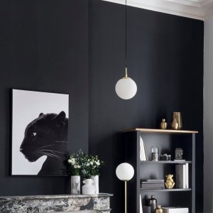 Atmosphera Okrągła lampa wisząca DRIS, biała kula, Ø 20 cm 3