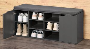 Kesper Szafka na buty z siedziskiem i zamkniętymi półkami, MDF, 6