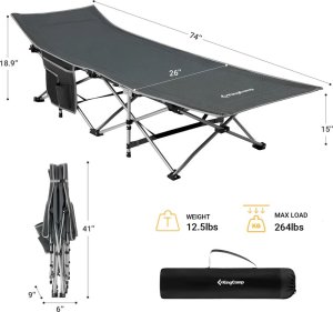 King Camp Łóżko Turystyczne Kempingowe KING CAMP Comfort 2