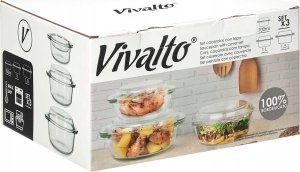 Vivalto Zestaw okrągłych naczyń żaroodpornych, 3 szt. 2
