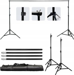 Zestaw studyjny Massa Zestaw Studyjny Atelier Do Zawieszania TŁa TeŁ 210x152-304cm 4x Klips Etui 2