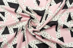 Sensillo PIELUCHA BAMBUS TRÓJKĄT RÓŻOWY 75x75 4