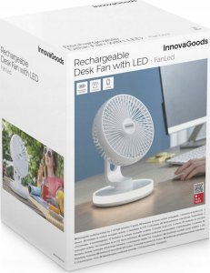 Wentylator InnovaGoods Rechargeable Desk Fan with LED FanLed 11
