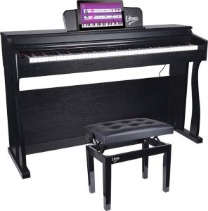 V-Tone V-TONE ŁAWA 1 BK ława do pianina fortepianu CZARNA 6