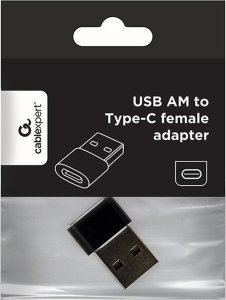 Adapter USB Gembird USB-A - USB-C Czarny  (A-USB2-AMCF-02) 3