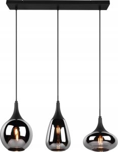 Lampa wisząca DELIGHT Trio Lumina 317000332 lampa wisząca zwis 3x40W E14 czarna 2
