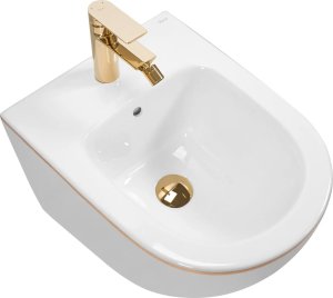 Bidet Rea Bidet podwieszany Rea Carlo Mini White Gold Edge 2