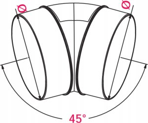 AWENTA Kolano kanału Awenta KO125-23/45 okrągłego 45 stopni fi125mm 10