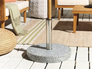 Beliani Podstawa pod parasol okrągła ⌀ 45 cm szara CEGGIA 2