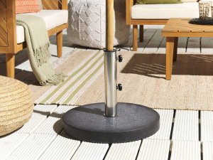 Beliani Podstawa pod parasol okrągła ⌀ 45 cm czarna CEGGIA 6