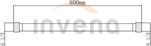 Wąż prysznicowy Invena czarny 80cm (IEAW-44-080) 4