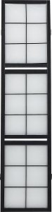Beliani 4-panelowy składany parawan pokojowy drewniany 170 x 120 cm czarny GOMAGOI 6