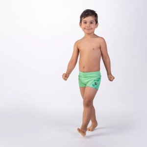 AquaWave Dziecięce bokserki kąpielowe Aquawave IDARO KIDS M000150884 spring bouquet/mint logo print rozmiar 128 3