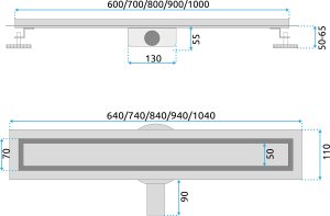 Rea Odpływ Liniowy REA Neox pro Czarny 80 12