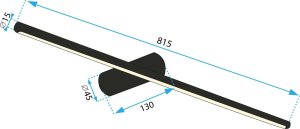 Lustro Toolight KINKIET ŁAZIENKOWY LED 80CM APP1343-W Black 7
