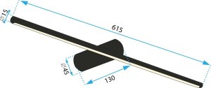 Lustro Toolight KINKIET ŁAZIENKOWY LED 60CM APP1348 OLD GOLD 7