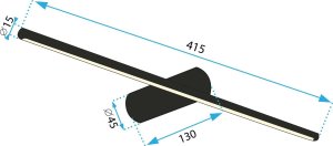 Lustro Toolight KINKIET ŁAZIENKOWY LED 40CM APP1344-W GOLD 7