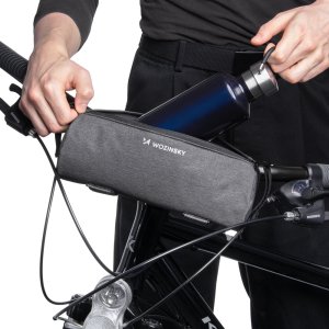Wozinsky Torba rowerowa termiczna na bidon butelkę mocowana do ramy lub kierownicy 0.7L szara Torba rowerowa termiczna na bidon butelkę mocowana do ramy lub kierownicy 0.7L szara 5