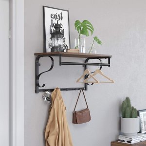 Leobert Półka z wieszakami na ubrania drewniana LOFT (LCR11BX) 2