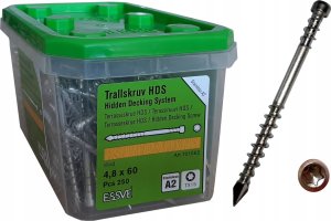 Essve ESSVE 701562 Screws for terrace HDS 4.8X60 A2-250 pcs. 2
