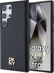 DKNY DKHMS24LPSHRPSK S24 Ultra S928 czarny/black hardcase Leather Pattern Metal Logo MagSafe 8