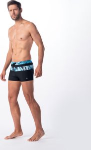 AquaWave Męskie bokserki kąpielowe Aquawave Tahu black/sea print rozmiar M 7