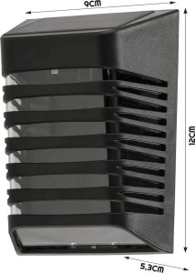 Kinkiet ECOLIGHT2 Oprawa solarna Ecolight SOE-2 EC20116 kinkiet zewnętrzny oprawa ścienna 1x0.25W LED 4000K czarna 7